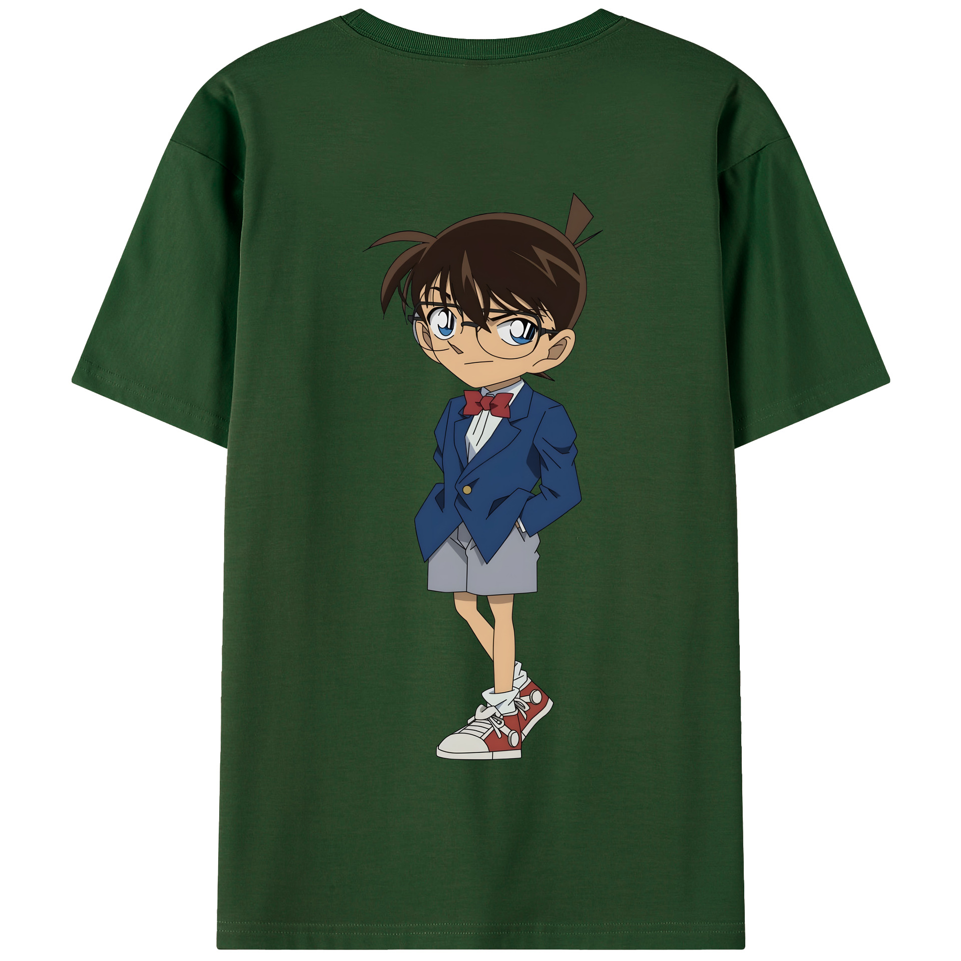 （画像用） 名探偵コナン 江戸川 コナン Detective Conan Conan Edogawa 綿100％半袖Tシャツ（背面プリント）